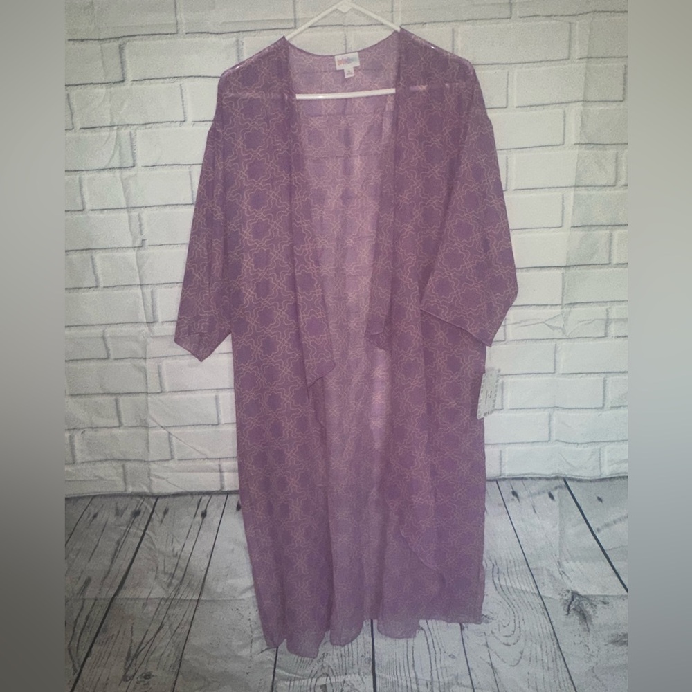 Purple Sheer Kimono Cardigan
